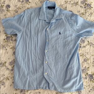 Polo by Ralph Lauren Men's Light Blue Button-Down Shirt